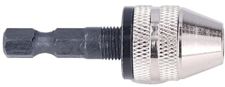 Yosoo Health Gear Portabrocas para Amoladora Eléctrica, Mini Portabrocas de Acero con Alto Contenido de Carbono, Vástago Hexagonal de 1 4 Pulgadas, Agarre Autocentrante de 3 Mordazas sin Llave de
