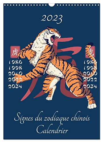 Signes du zodiaque chinois (Calendrier mural 2023 DIN A3 vertical): Les 12 horoscopes chinois ! (Calendrier mensuel, 14 Pages )