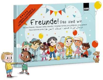 Rundfux Multikulturelles Freundebuch für Kindergarten & Schule | Deutsch, Englisch, Somali, Türkisch, Französisch, Arabisch & Persisch