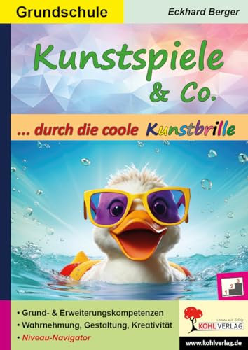 Kunstspiele Wahrnehmung Konzentration Kreativität Kunst Grundschule Klasse 1 2 3 4 | Malen Zeichnen Spiele Farbdruck | 64 Seiten Kopiervorlagen mit ... zur Wahrnehmung, Gestaltung und Kreativität