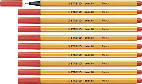 STABILO - Fineliner - point 88-10er Pack - rot