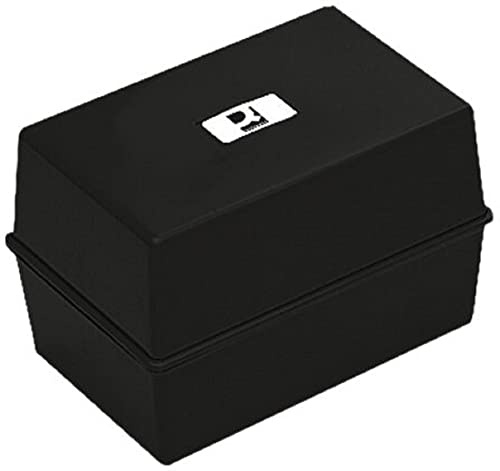 Q Connect Karteibox, 13 x 8 cm, Schwarz