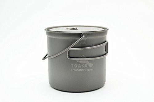 TOAKS Titanium Pot with Bail Handle, 1100 ml