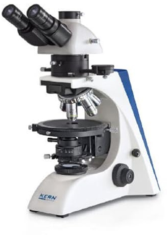 KERN Optics Polarisierendes Mikroskop für den flexiblen und professionellen Anwender, Infinity, Binokular Tubus, 6V/20W Halogen, Durchlicht