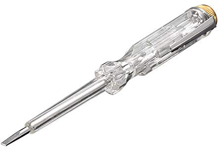 Eightwood Mains Tester Screwdriver Electrical Screwdriver Tester Electrical Pen Neon 220V Voltage with 100-500 Voltage Neon Bulb Electric Pen Probe 138 mm