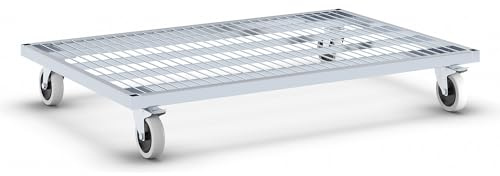 kaiserkraft | Stahl-Rollplatte | LxBxH 1200 x 800 x 190 mm, Gewicht 19,1 kg