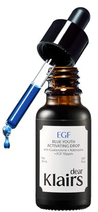 Klairs Midnight Blue Youth Activating Drop | Barrier Repair & Post-Blemish Marks, Sensitive Skin-Friendly, Daily Calm & Soothe, Korean EGF Serum