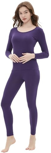 Vinconie Ropa Interior Térmica Mujer Conjuntos Térmicos Capa Base Térmica