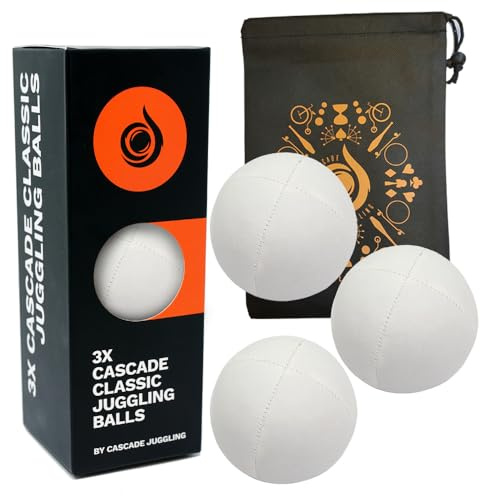 Juego de 3 bolas de malabares clásicos de 115 g, de Thud para malabarismo (3 unidades), color blanco