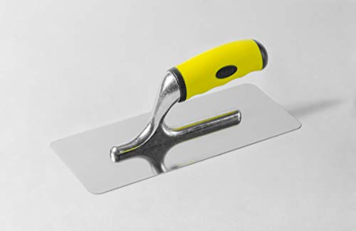 Akifix NATG06003 Frattone Superprofessionale in Acciaio Inox, Lama Piatta, Manico Gomma, Bordi Arrotondati, 28 x 12 cm