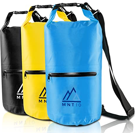MNT10 Dry Bag Packsack wasserdicht mit Tragegurt I Dry Bags Waterproof in 10l oder 20l I Wasserfeste Tasche für Reisen, Outdoor und Camping I Seesack robust und widerstandsfähig (Blau, 20 L)