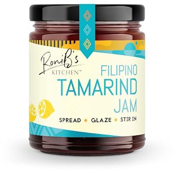 Filipino Tamarind Jam from RoniB’s Kitchen 190ml - Filipino Style, Vegan Sweet and Sour Jam Made with Tamarind, Red Pepper and Gin