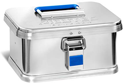 ALUTEC Aluminiumbox Comfort 6 (Inhalt 6 l, Innenmaße (LxBxH) 250 X 180 X 125 mm, Staub-/spritzwassergeschützt, Werkzeugbox, Aufbewahrungskiste, Gewicht 1,44 kg) 12006