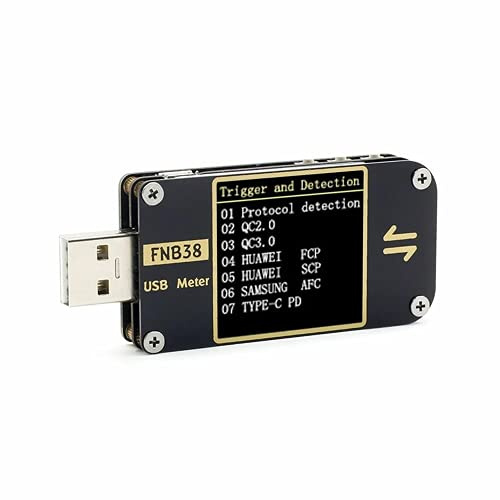 DollaTek FNB38 Stromspannungsmessgerät USB Tester QC4+ PD3.0 2.0 PPS Schnellladeprotokoll Kapazität Tester 5A 5V / 12V / 24V