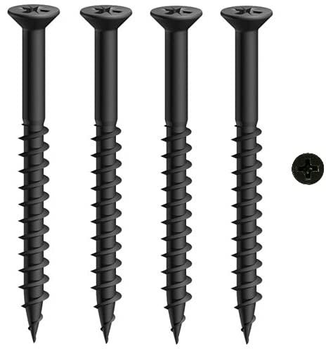 TERF® Carcass Screws 4.0 X 45mm Pozi Flat Double Countersunk Head Black Phosphate Finish Coarse Thread Screws For Use of Chipboard MDF Carcass Screw Size 4.0 X 45mm - Pack of 100