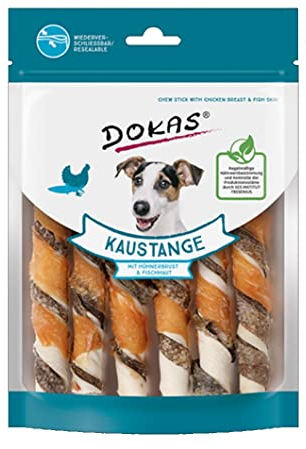 Dokas Kaustange mit Hühnerbrust & Fischhaut - Der besondere Hundesnack - perfekt für zwischendurch oder zur Belohnung - 1x170g