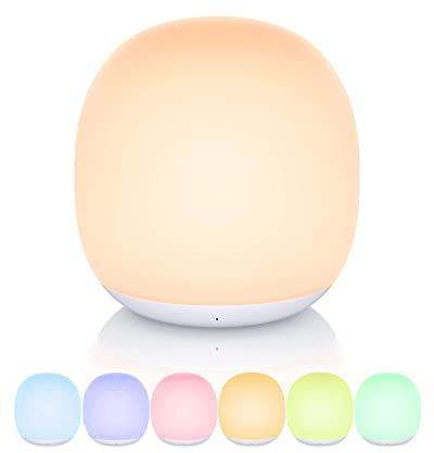 EASEMO LED Nachtlicht Kinder, Nachtlicht Baby mit Touch-Steuerung, Stilllicht Wiederaufladbare Magnetische Nachttischlamp, RGB Nachtlicht Dimmbar mit 1-Stunden-Timer