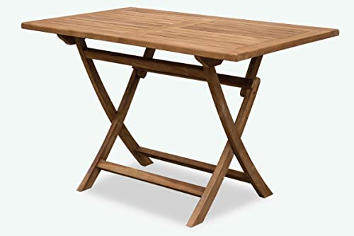 AVANTI TRENDSTORE - Hamton - Tavolo da giardino in legno massiccio teak, pieghevole e già trattato (Tavolo grande)