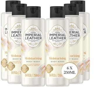 Imperial Leather Moisturising Shower Gel, Cotton Flower & Vanilla Orchid, Signature Oil Blend, Creamy Lather, Gentle Skin Care, Bulk Buy, Pack of 6 x 250ml