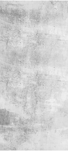 wandmotiv24 Türtapete helle Betonwand, Weiß, Grau 90 x 200cm (B x H) - selbstklebend Vlies 150g Sticker für Türen, Türfolie, Aufkleber, M1179