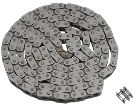 uxcell 06B Metric Standard Roller Chain, 5 Feet Carbon Steel Chains 3/8 Industrial Roller Chain Drive Chain for Motorcycle Bicycle Industrial Machinery -160 Links