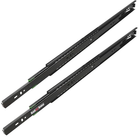 KOTARBAU® 1 par de rieles para cajones, extracción completa, 550 mm, rieles para cajones, sistema de rieles de extracción, rieles deslizantes para cajones