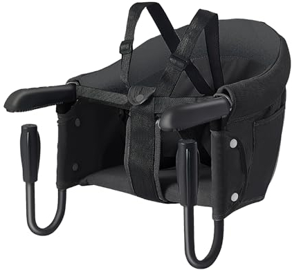 UBRAVOO Sitzerhöhungen, Tragbare Hochstühle für Babys und Kleinkinder, Faltbarer Stuhl Sitzerhöhung für Kinder von 6 Monaten Bis 3 Jahren, Stuhl Baby Bis Zu 18 kg(Schwarz)