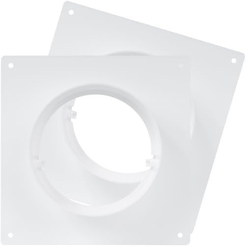 2er-Pack 100 mm Kanalverbinder Flansch, Kunststoff gerader Rohrflansch für Heizung, Kühlung, Lüftungssystem (10 cm)