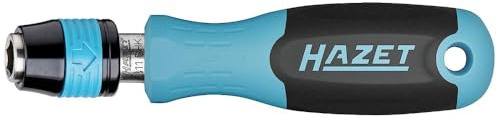 HAZET Bithalter mit Schnellwechselfunktion 811BHK, Länge l1 28.5 mm | Abtrieb 1/4 Zoll (6,3 mm) Sechskant hohl, Länge l1 28.5 mm, Länge l2 98 mm, 50 g, Komfortable Einrast- und Auswerfer-Funktion