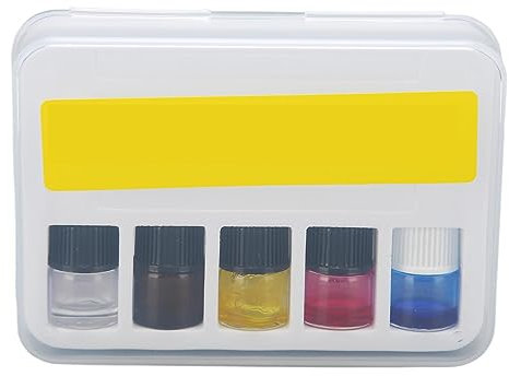 BAFOVY 5-teiliges Synthetisches Uhrenöl, Schmierwerkzeug für Uhrmacher, Verbesserung der Effizienz, Geeignet Zum Auswuchten von Lagern, Kompakt und Leicht