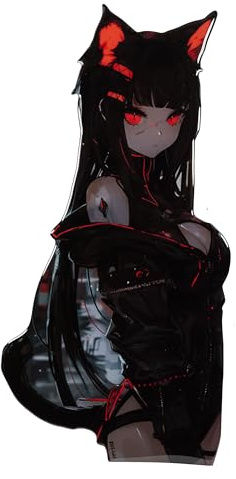 Tankpad Dekosticker Lackschutz 3D Anime Cat Girl Rot Autoaufkleber X509652VA