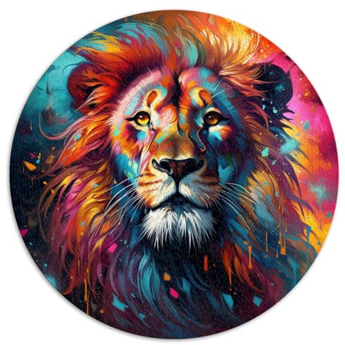 Puzzle mit Ölgemälde „Löwe“ für Erwachsene, 1000 Teile, 67,4 x 67,4 cm, lustiges Puzzle, Spaß für Aktivitäten zu Hause, Geburtstagsgeschenk, Reisegeschenk,