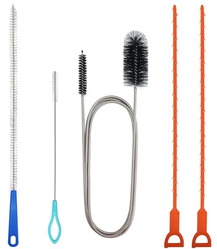 5PCS Drain Unblocker Cleaner Brush Tool -Shower Drain Unblocker，Bathroom Hair Plug Hole Unblocker for Shower