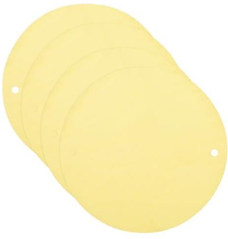 PATIKIL Pre Cut Pottery Cloth 11.6 Soft Cloth Leather for Smoothing Pot Rim Clay Pottery Tools Ceramic Trimming Supplies, Yellow, 4 Pcs