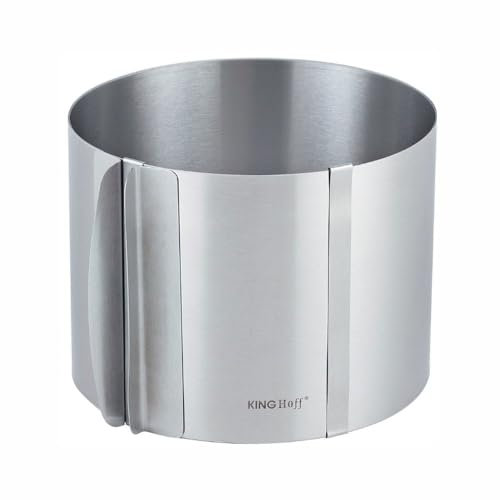 KINGHOFF KH-1792 - Stampo regolabile per torte, 16-30 x 12 cm