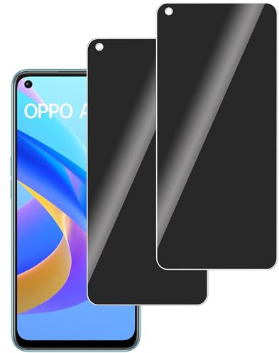 LERINNA 2 Stück für Panzerglas Privatbildschirm für Oppo A76, Anti-Spy,9H Härte temperglas, Anti-Kratzen, Anti-Bläschen, Sichtschutz Schutzfolie für Oppo A76