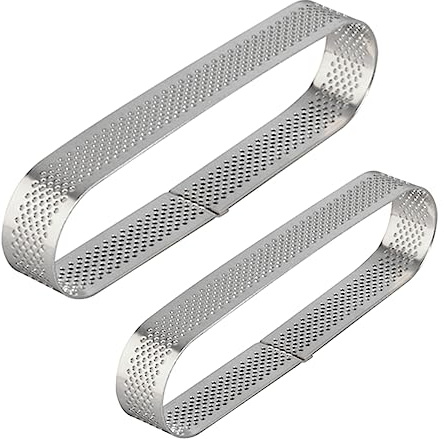 FUNNETOYU 2pcs Stainless Steel Mousse Ring Cake Mold Tiramisu Cutter Tartlet Mould Mousse Mould for Baking Cake Molds
