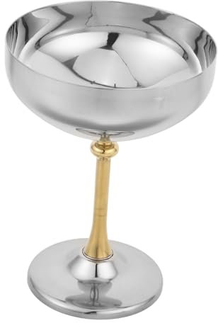 BESTOYARD Coppa Per Gelato in Acciaio Inossidabile Coppette Dessert Piedini Per Servire Budini Insalate e Dolci Per Bar e Feste Facile Da Pulire e Resistente All Usura