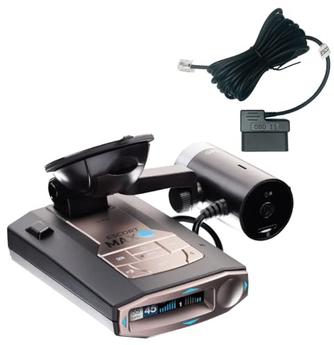 Escort MAX 360c Radar Detector with M2 Smart Dash Cam & OBDII Cord Bundle