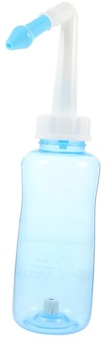Botella de Lavado Nasal de 300ml, Limpiador de Nariz de Plástico Azul | Enjuague Nasal Fácil de Usar, para Adultos y Niños, Formato Compacto de 300ml Color Aleatorio