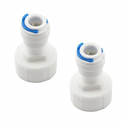 SENRISE 2 connettori rapidi per filtro dell'acqua, filettatura da 3/4 a 0,6 cm, raccordo per collegamento dell'acqua del frigorifero e del congelatore, raccordo idraulico per sistemi idrici ad osmosi