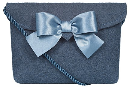 Almbock Trachten-Tasche Lilly in blau taubenblau - Trachtentasche handmade, handgemacht, aus 100% echtem Wollfilz, Tasche mit Schleife