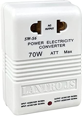 LANTRO JS Convertitore di Tensione 110v a 220v, Adattatore Universale da Viaggio, Apparecchi Elettrici Applicabili Inferiori a 30W, Trasformatore 220v 110v, Adattatore usa italia giappone