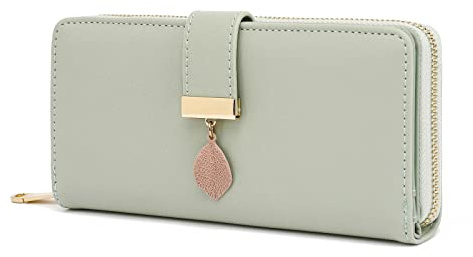 TANTOMI Geldbörse Damen, Geldbeutel Damen aus glattem und weichem Synthetikleder, Portmonee mit Kapazität und viele Fächer, Portemonnaie.