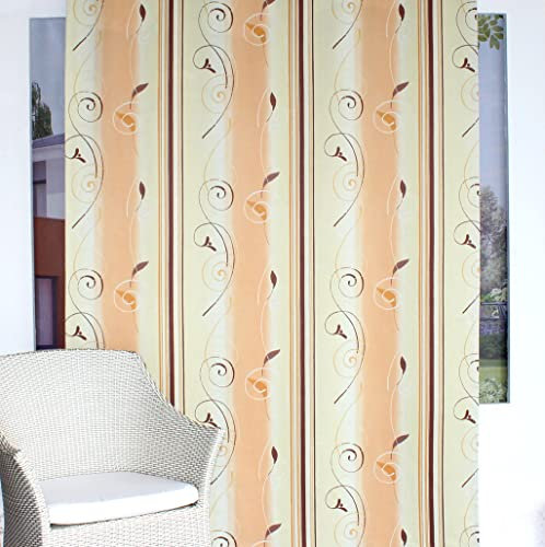 EASYHomefashion Vorhang Verdunkelungsvorhang Verdunkelungs Vorhänge Dekoschal Gardine Blickdicht Blackout FAVARA 155 x 145 cm