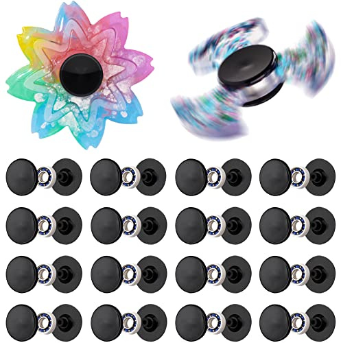 NiArt Fidget Spinner Kugellager mit Kappen, 16 Stück, Chromstahl DIY Set | Abgedichtetes Lager-Design hält Staub fern für reibungsloses Präzisionsdrehen, ideal für Harzgussprojekte, Stressabbau