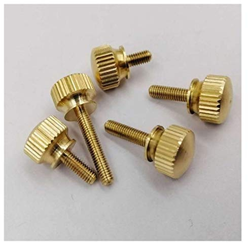 Rändelschraube 2–5 Stück, M3, M4, M5, M6, handfest, Messing-Rändelschrauben, Kupferdreh-Rändelschrauben, Rändelschraube for Computer-Chass-Bolzen (Länge: 8 mm, Größe: M6 2 Stück) (Farbe: 6 mm, (Color