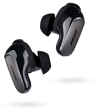 Bose QuietComfort Ultra Wireless Noise Cancelling Earbuds, Bluetooth Noise Cancelling Earbuds with Spatial Audio and World-Class Noise Cancellation, Black (Renewed)