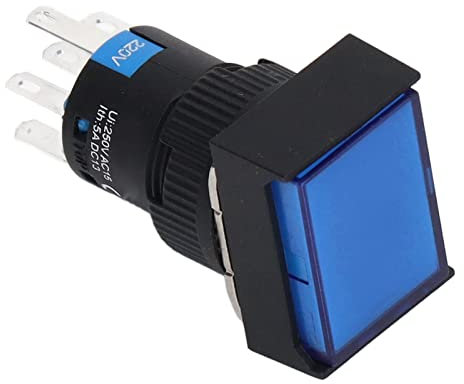 Interruptor De Botón, 25 Piezas Pequeño Botón De Interruptor De Bloqueo Automático Con Luz Indicadora, Interruptor Normalmente Abierto Para Electrodomésticos Industriales 220 V