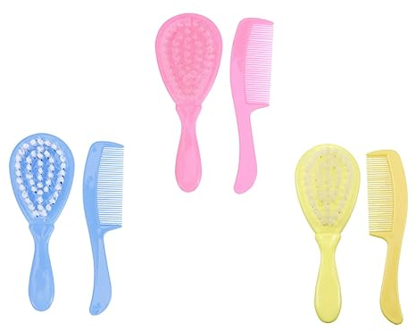 FRCOLOR 18pcs Soft Bristle Hair Brush Set Bathing Brush Hair Comb for Relaxing Scalp Massage